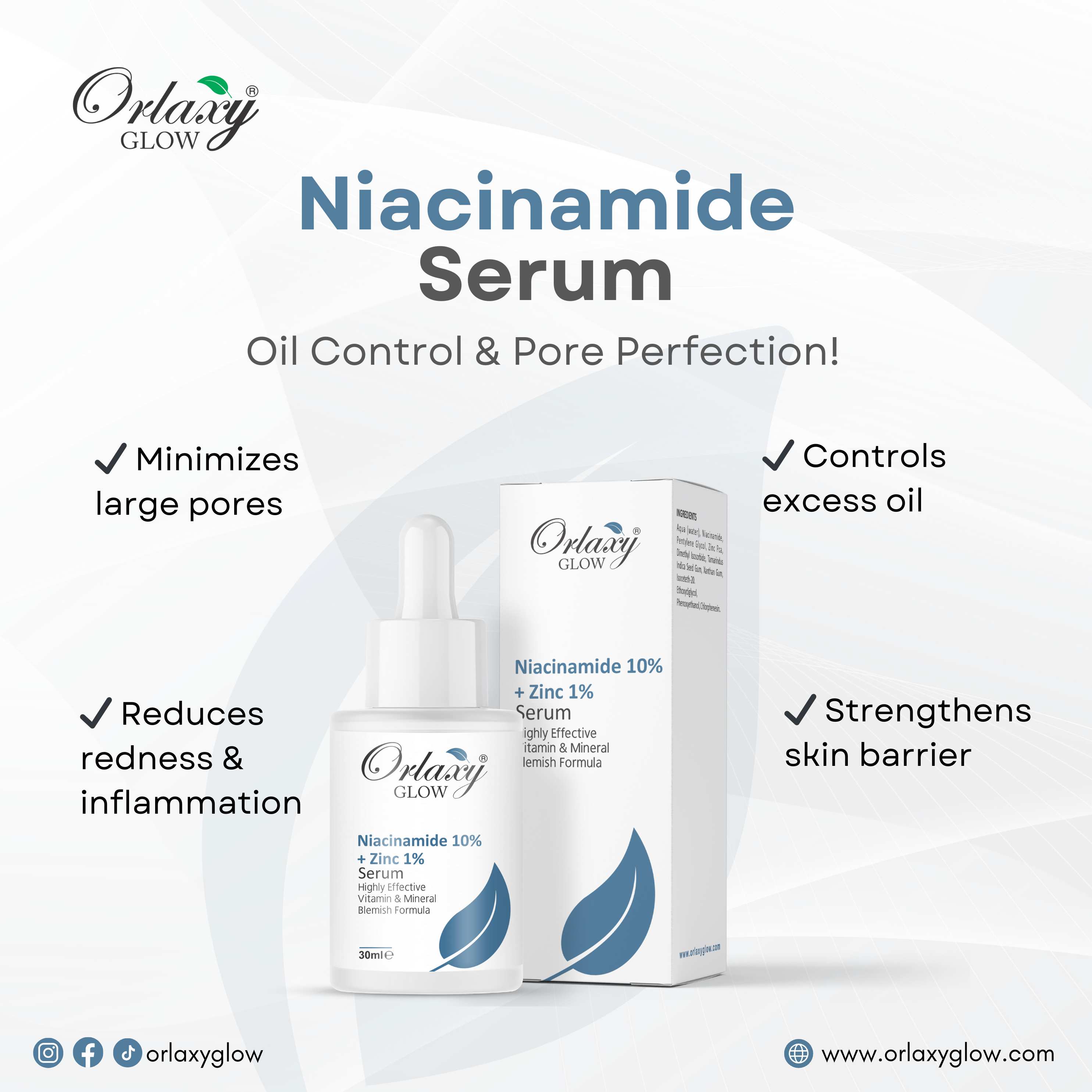 Niacinamide 10% +Zinc 1% Pore Minimizer Serum 30ml