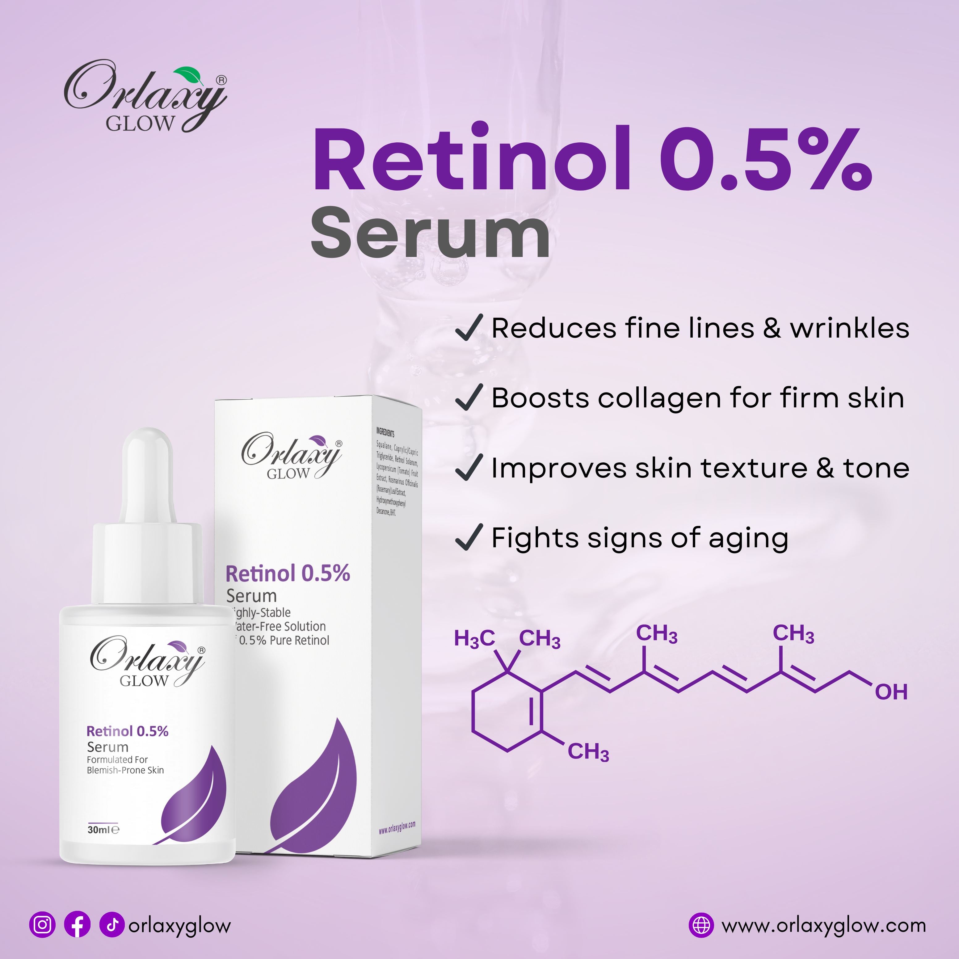 Retinol 0.5% Anti-Aging & Skin Renewal Serum 30ml