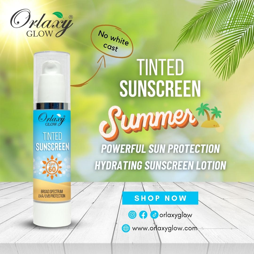 Tinted Sunscreen SPF 60 - Natural Skin Like Coverage - Light Weight